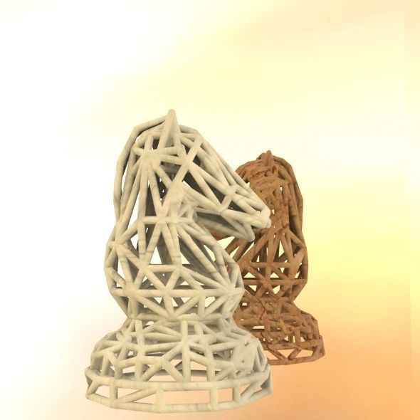 Knight chess piece 3D print model_44