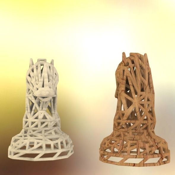 Knight chess piece 3D print model_62