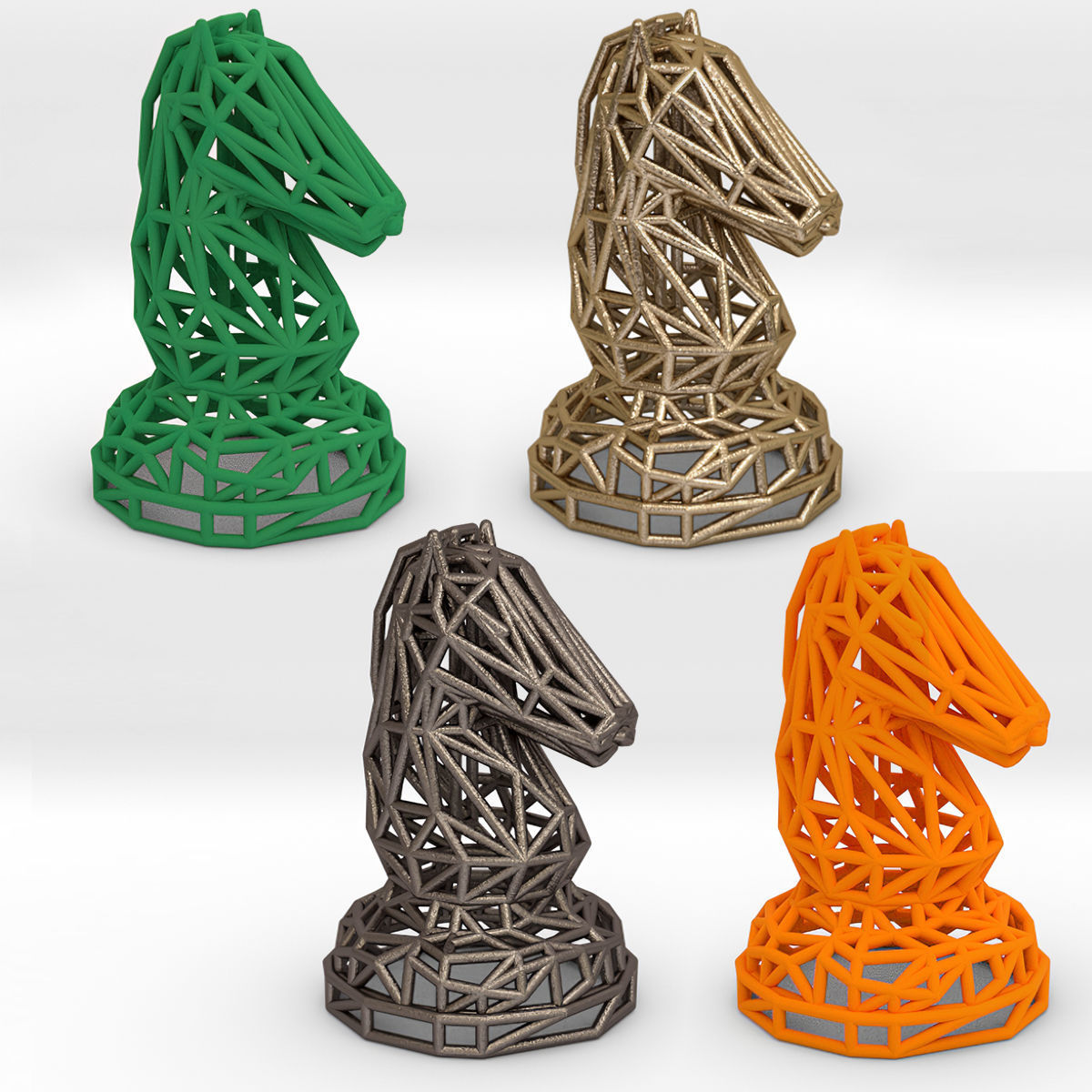 Knight chess piece 3D print model_8