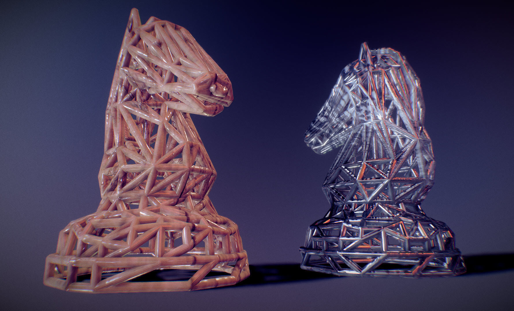 Knight chess piece 3D print model_2