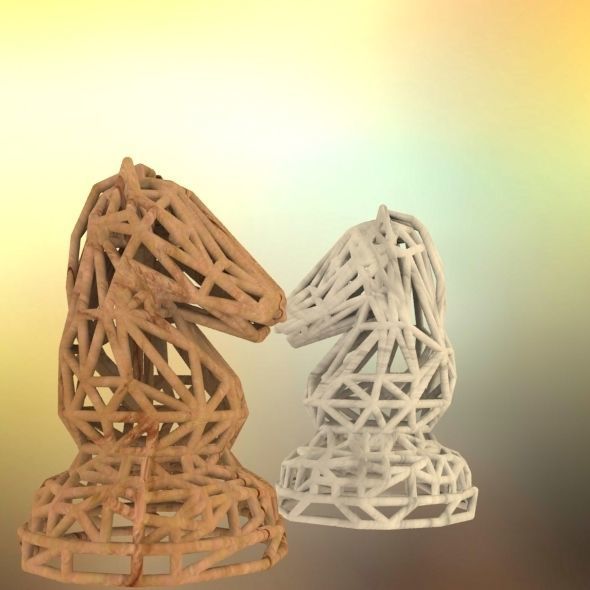 Knight chess piece 3D print model_55