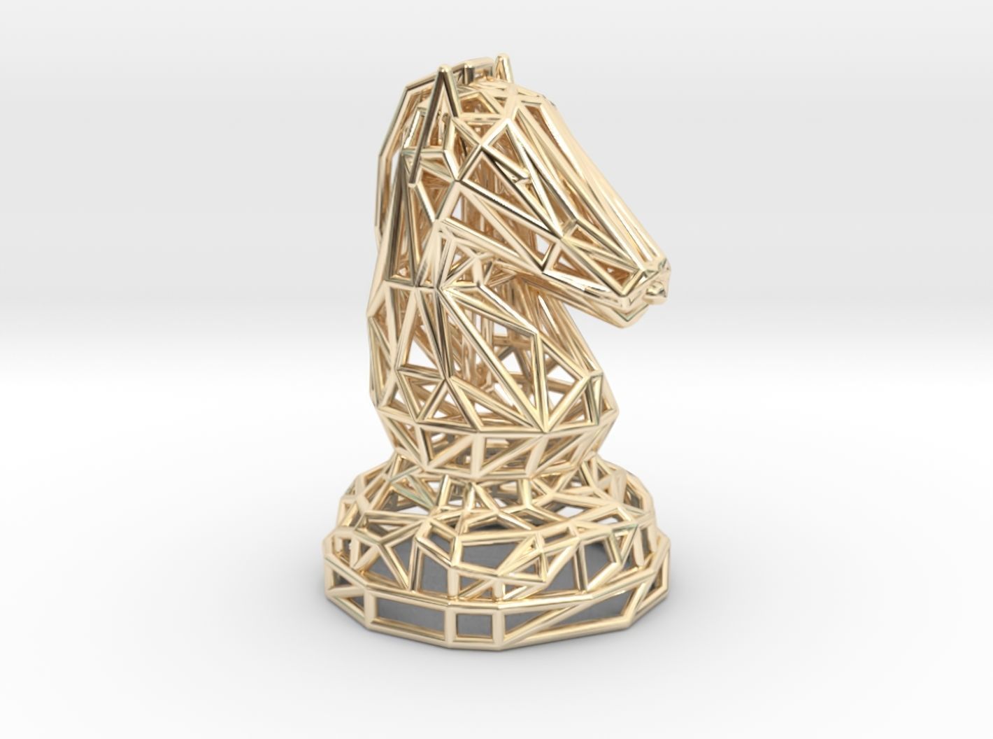 Knight chess piece 3D print model_36