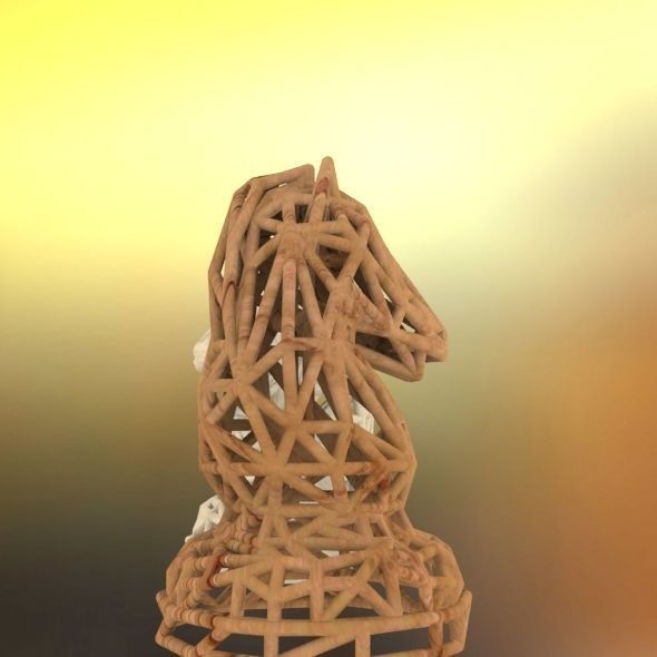 Knight chess piece 3D print model_58