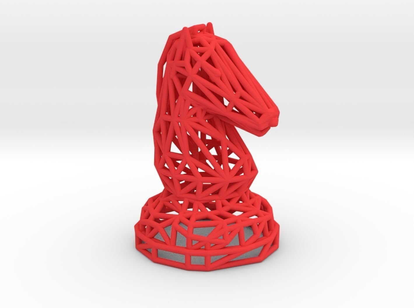 Knight chess piece 3D print model_12
