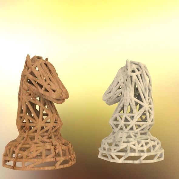 Knight chess piece 3D print model_53