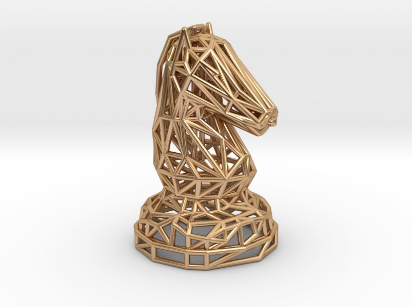 Knight chess piece 3D print model_29