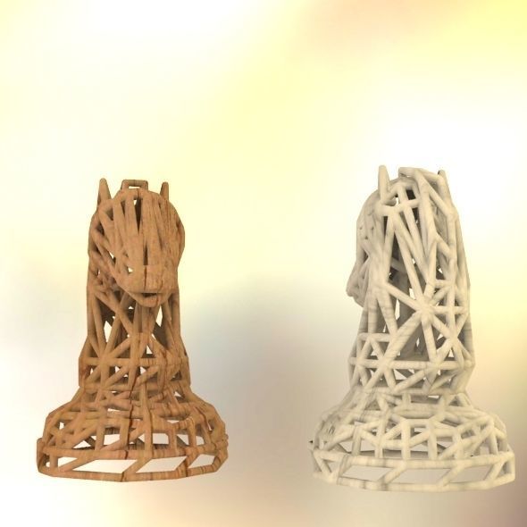 Knight chess piece 3D print model_51