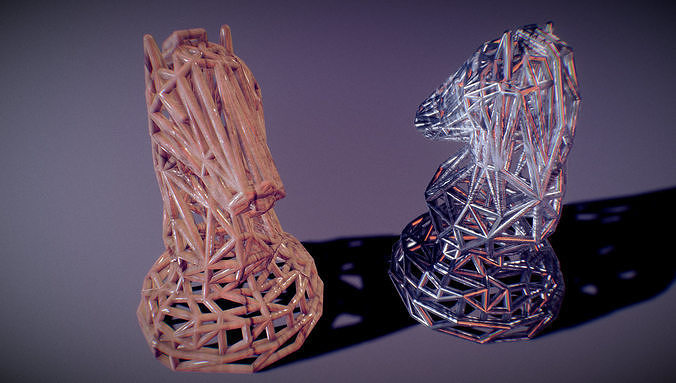 Knight chess piece 3D print model