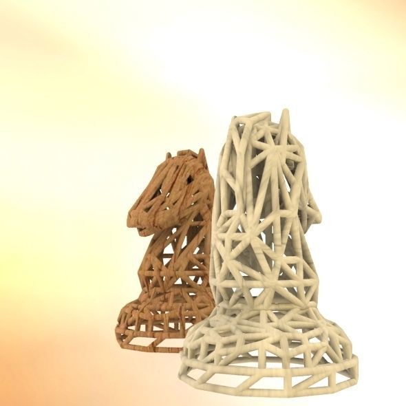 Knight chess piece 3D print model_47