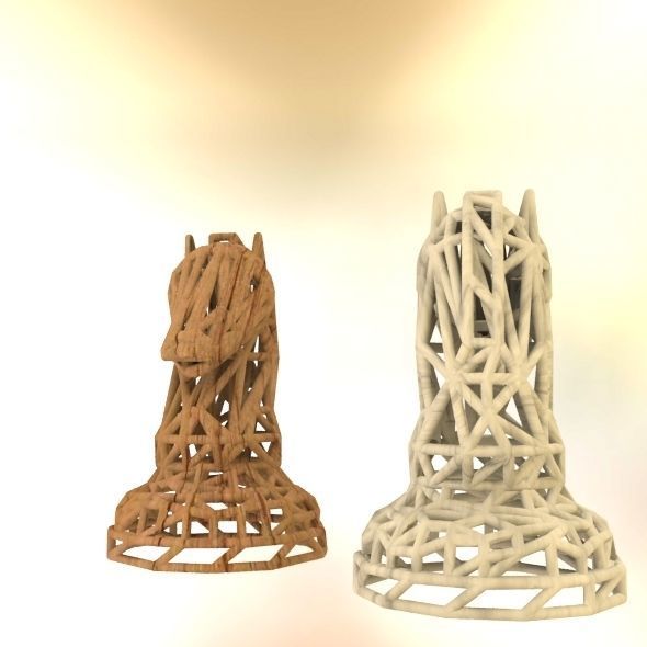 Knight chess piece 3D print model_49