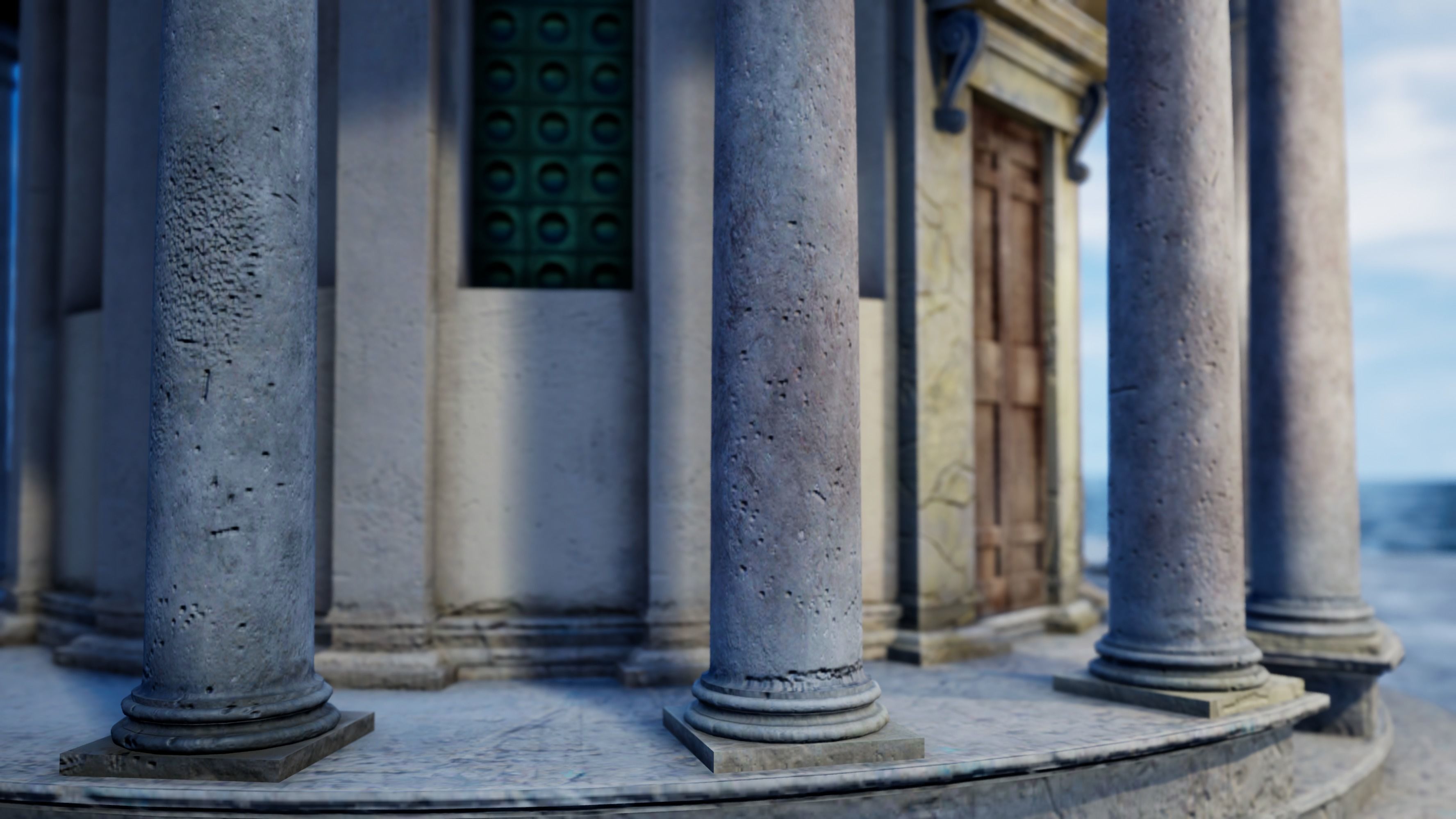 Tempietto of The Church of San Pietro Low-poly 3D model_2
