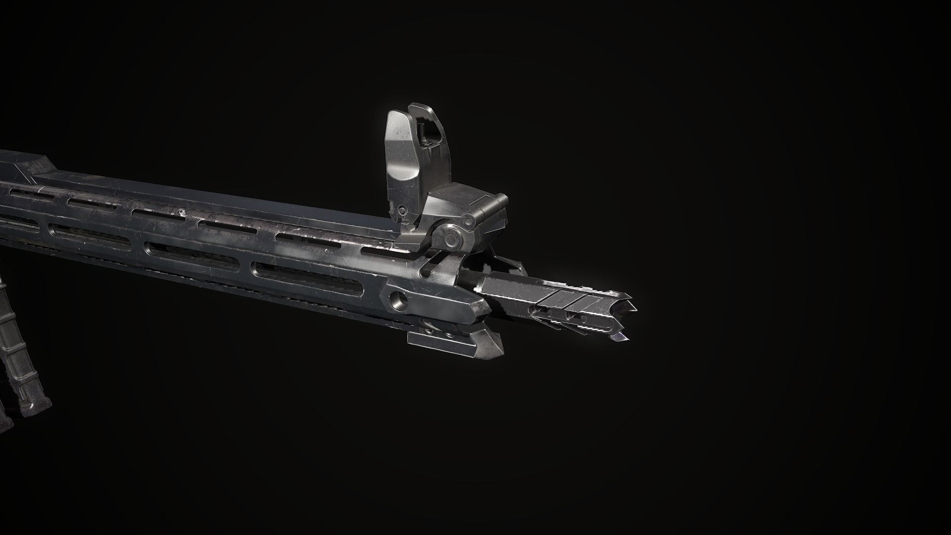 AR15 custom Low-poly 3D model_9