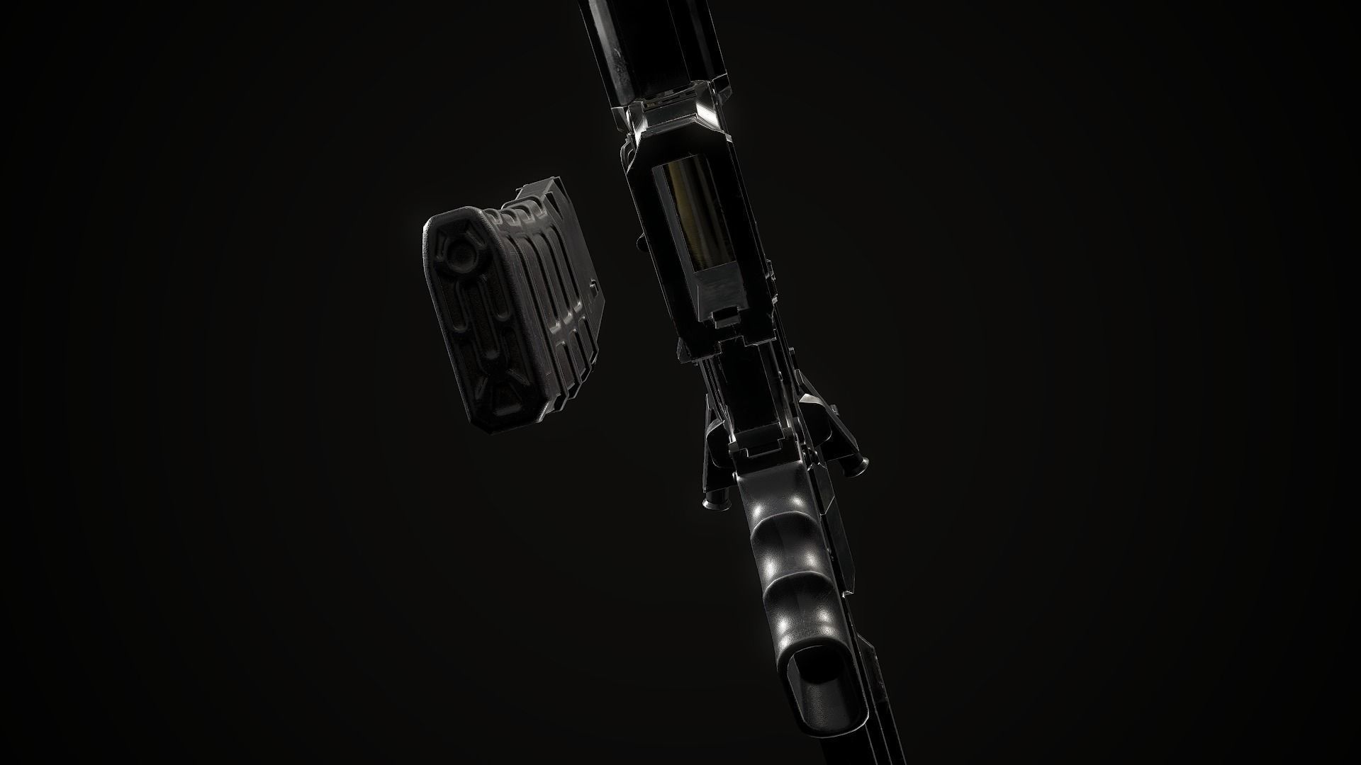 AR15 custom Low-poly 3D model_8