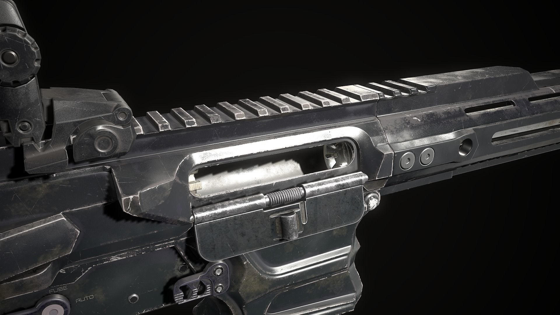 AR15 custom Low-poly 3D model_5