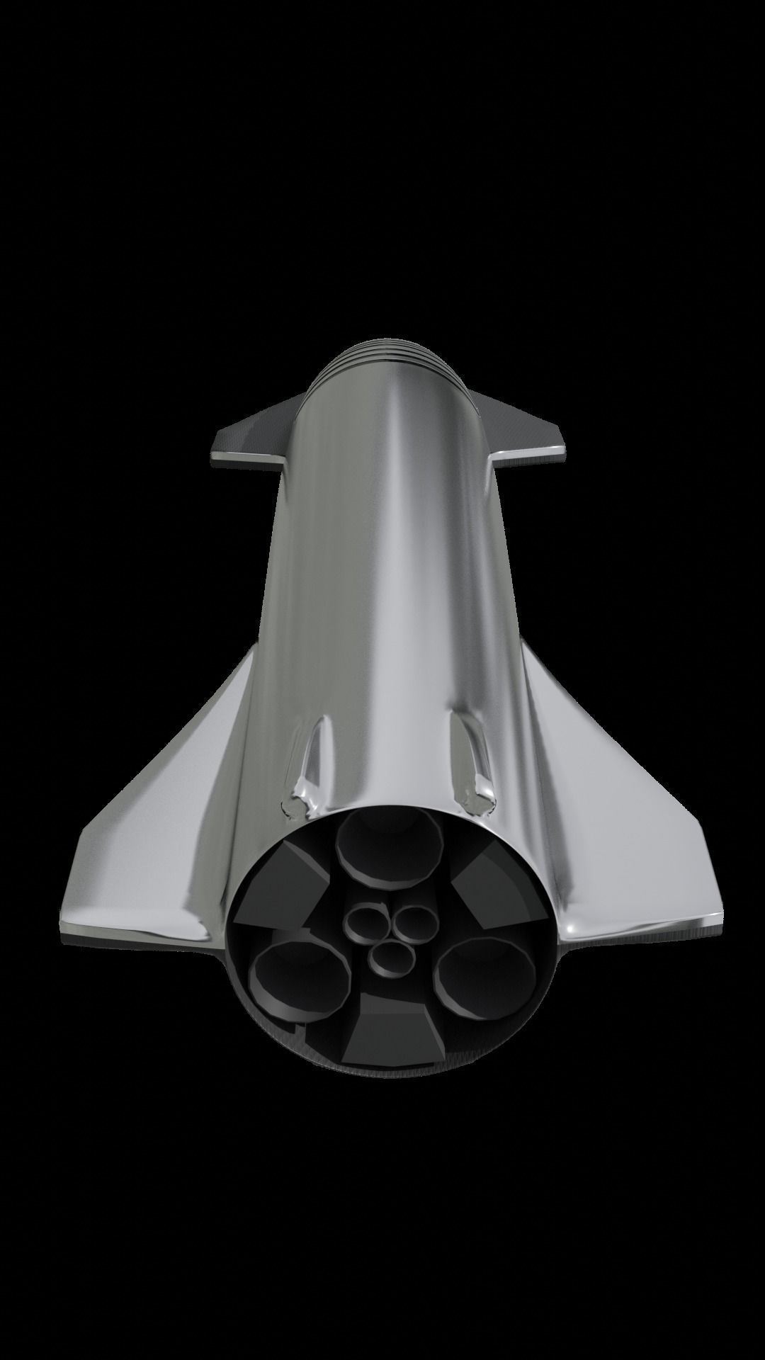 SpaceX Starship Elon Musk Mars Ship very nice detail Low-poly 3D model_2