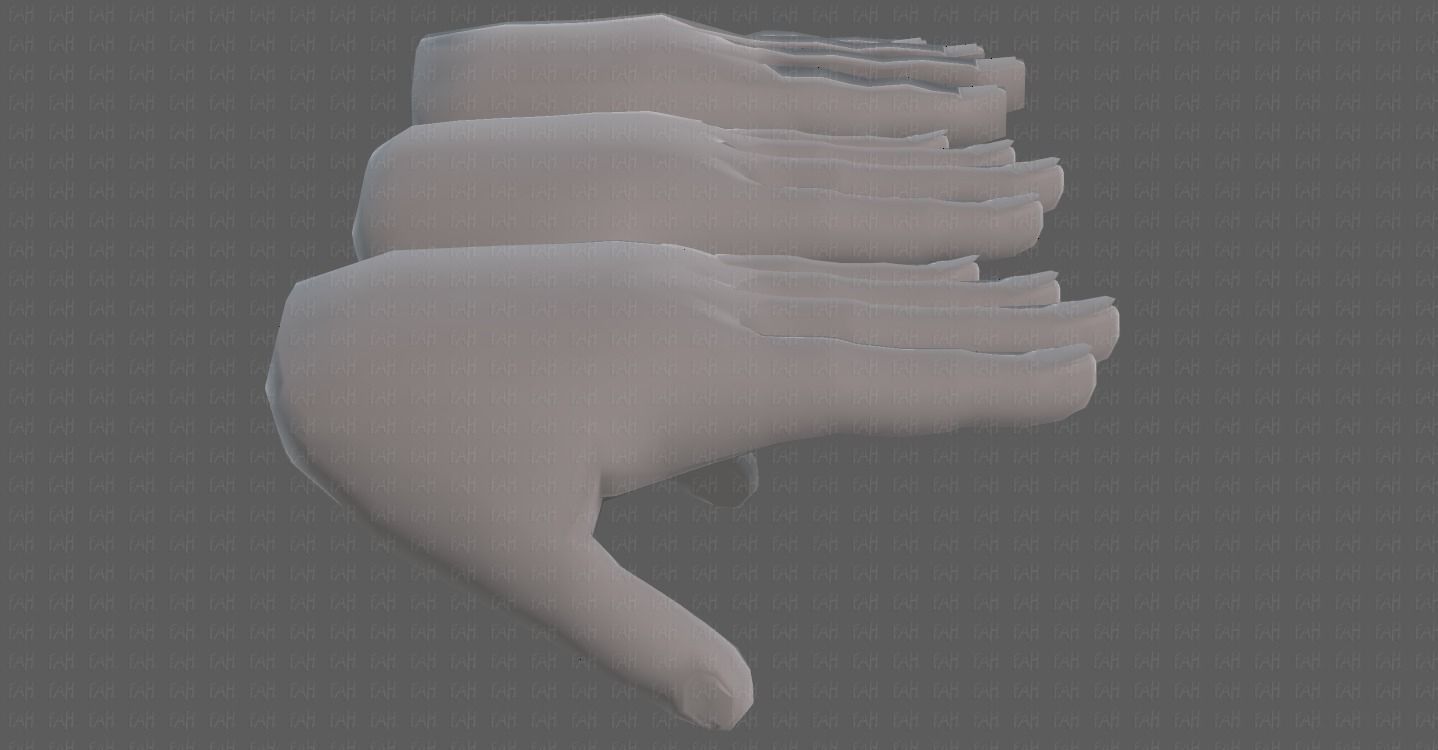 Hand Model V01 Low-poly 3D model_3