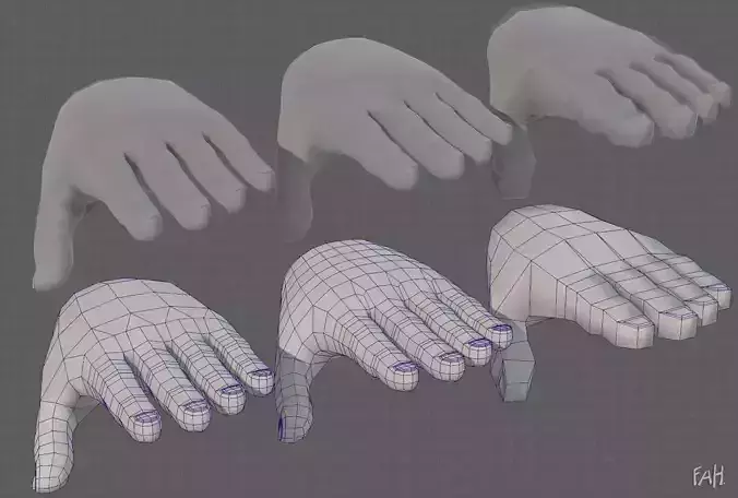 Hand Model  V01 Low-poly 3D model