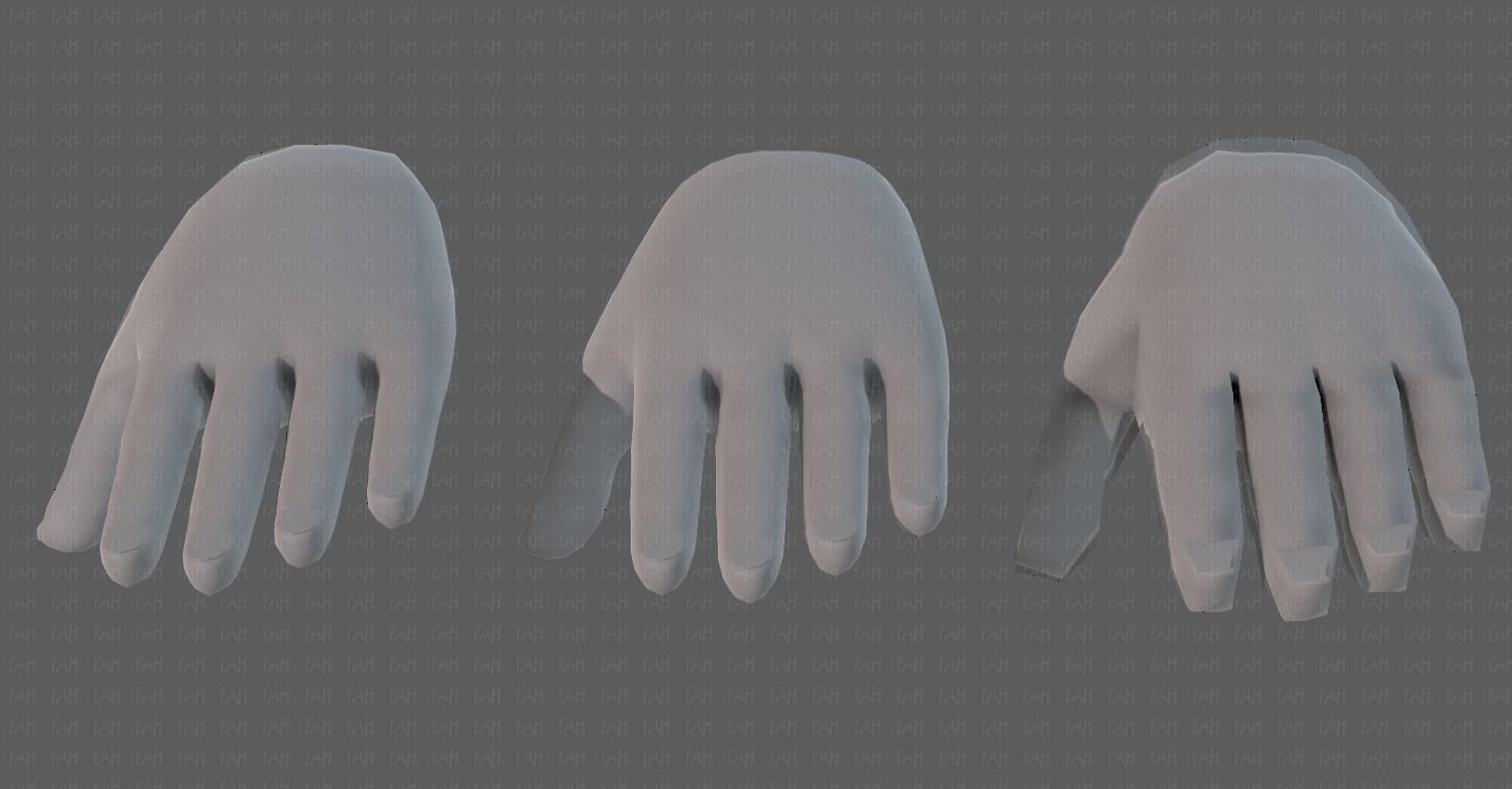 Hand Model V01 Low-poly 3D model_33