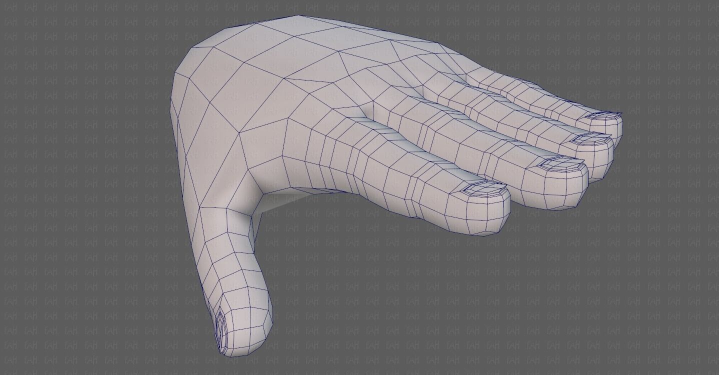 Hand Model V01 Low-poly 3D model_38