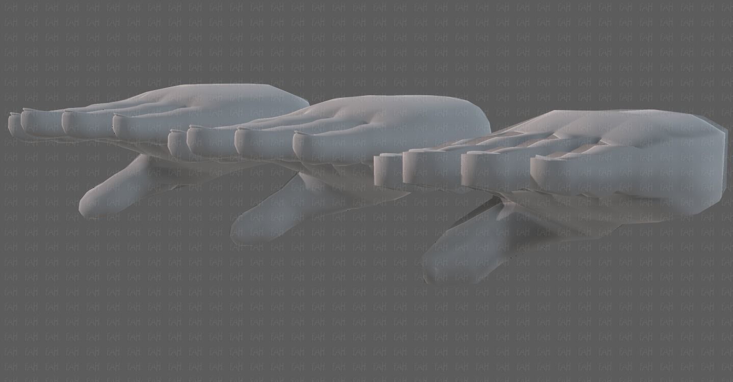 Hand Model V01 Low-poly 3D model_29