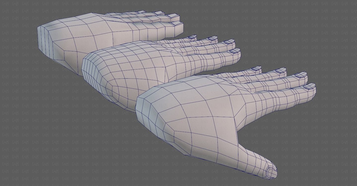 Hand Model V01 Low-poly 3D model_26