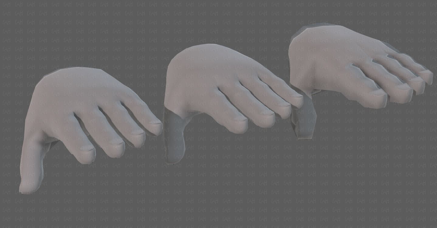 Hand Model V01 Low-poly 3D model_1
