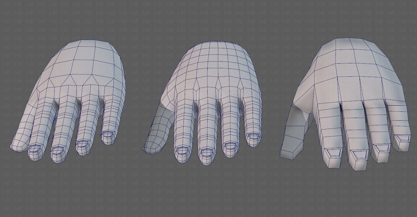 Hand Model V01 Low-poly 3D model_34