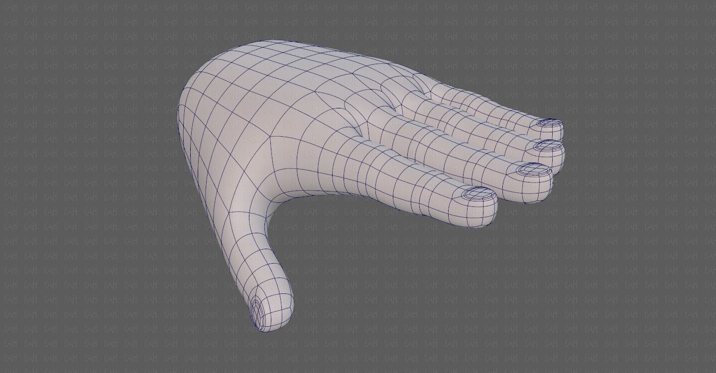 Hand Model V01 Low-poly 3D model_17