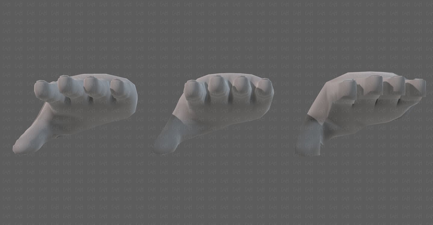 Hand Model V01 Low-poly 3D model_31