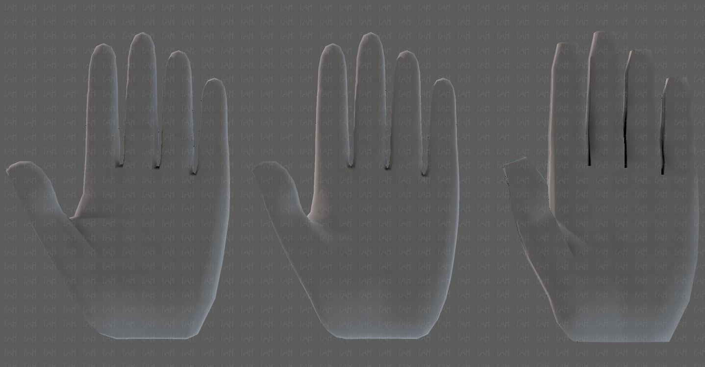 Hand Model V01 Low-poly 3D model_5