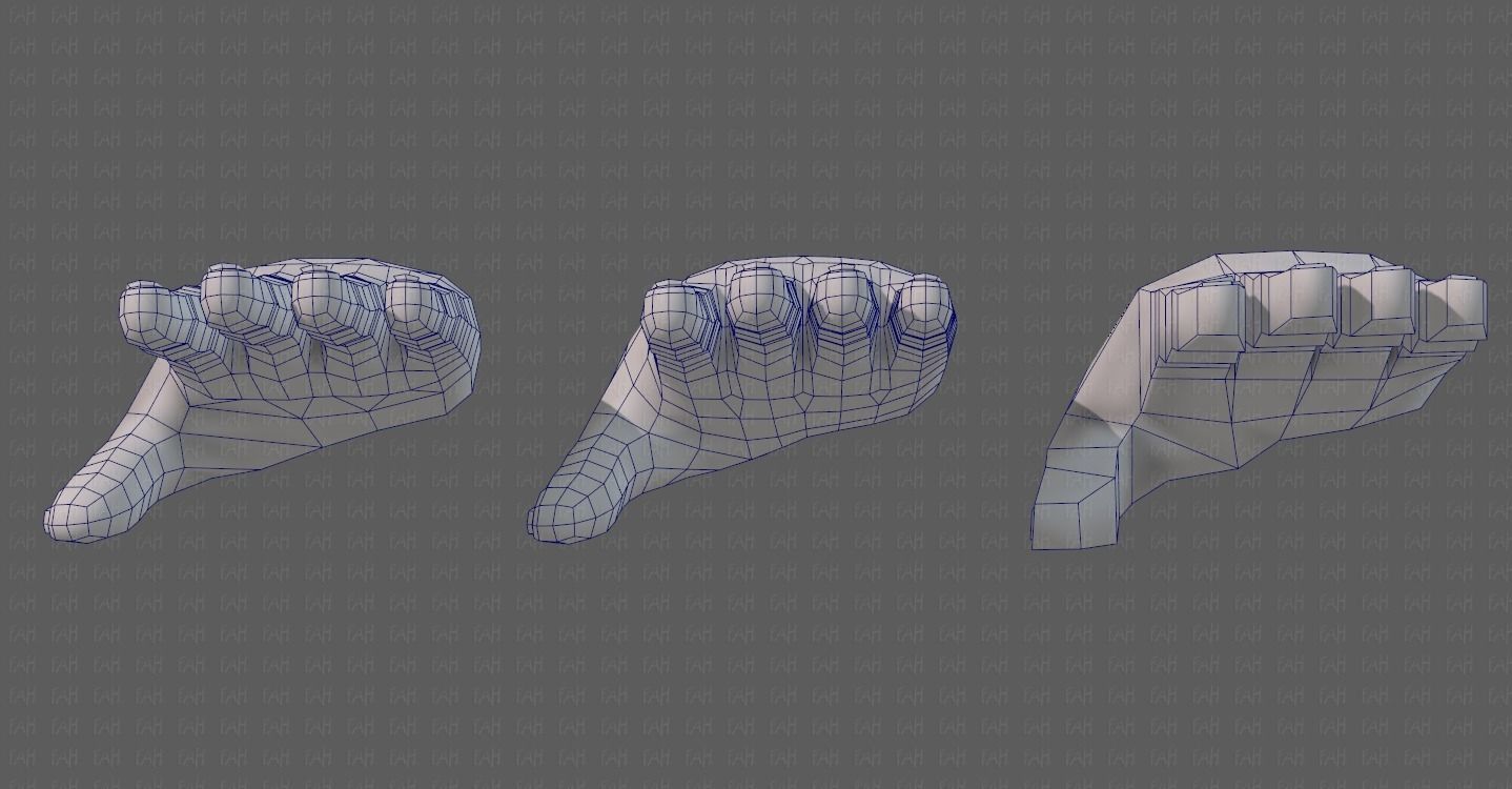 Hand Model V01 Low-poly 3D model_32