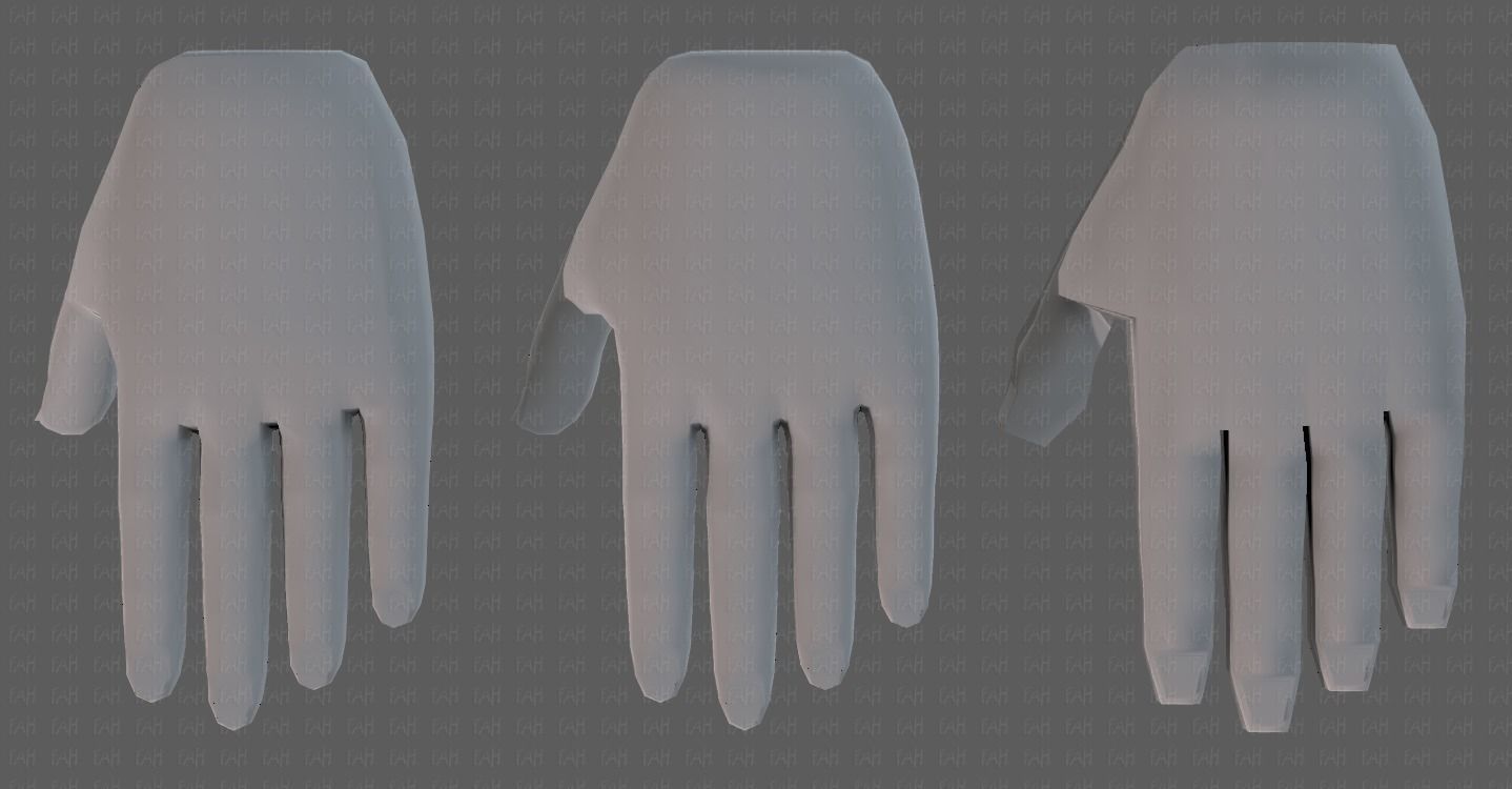 Hand Model V01 Low-poly 3D model_7