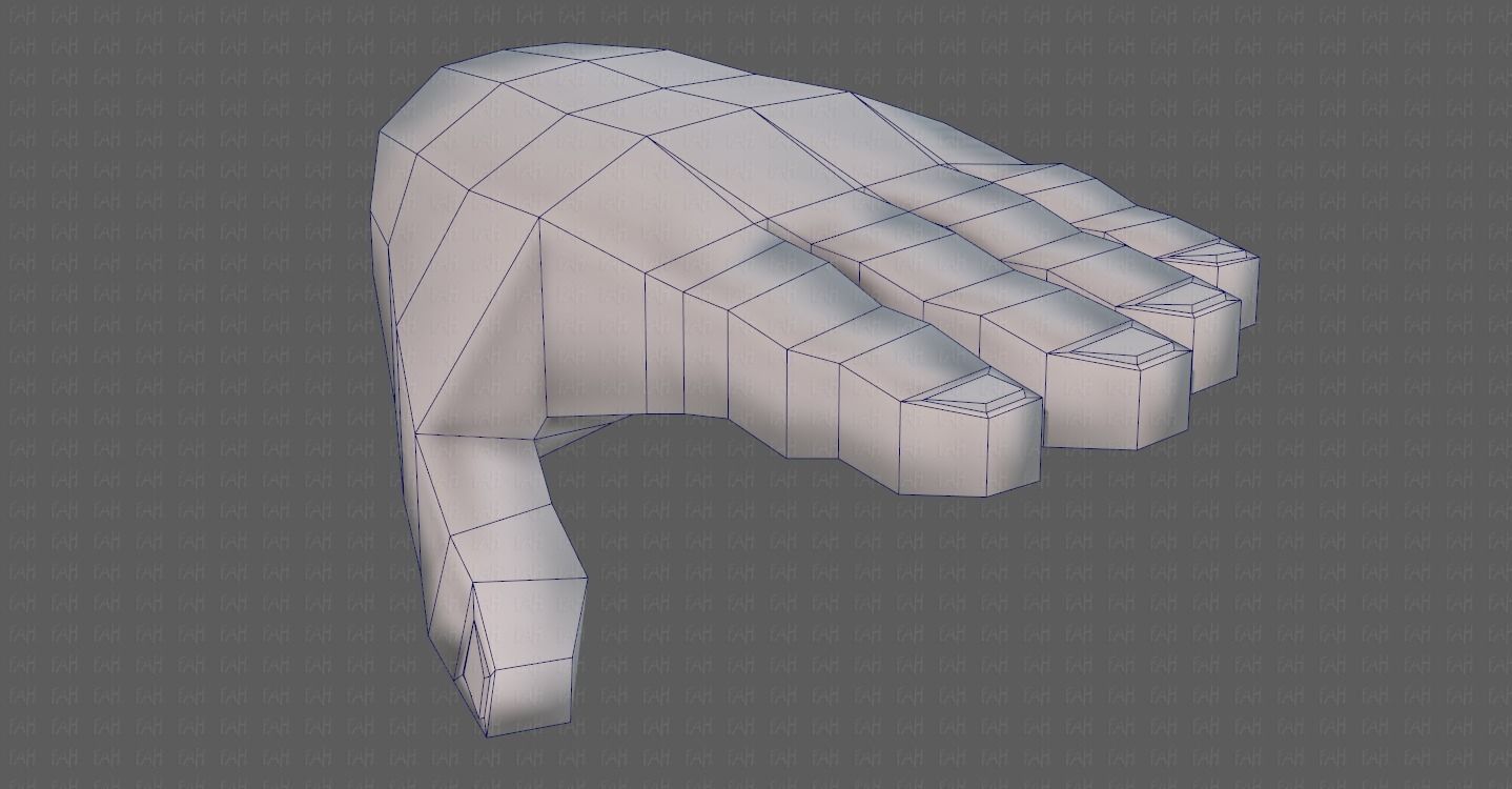 Hand Model V01 Low-poly 3D model_36