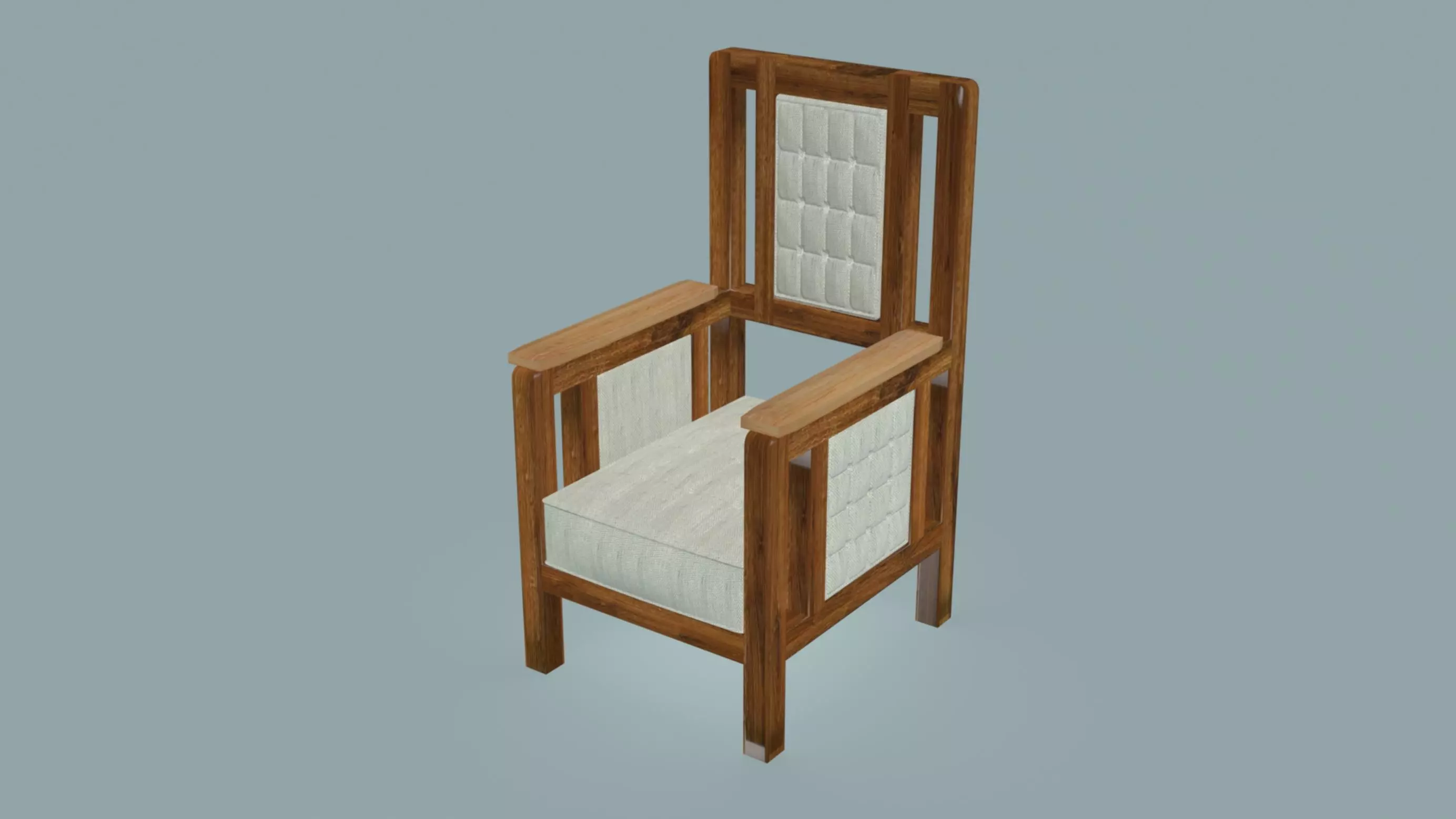 Classical Chesterfield Armchair 3D model