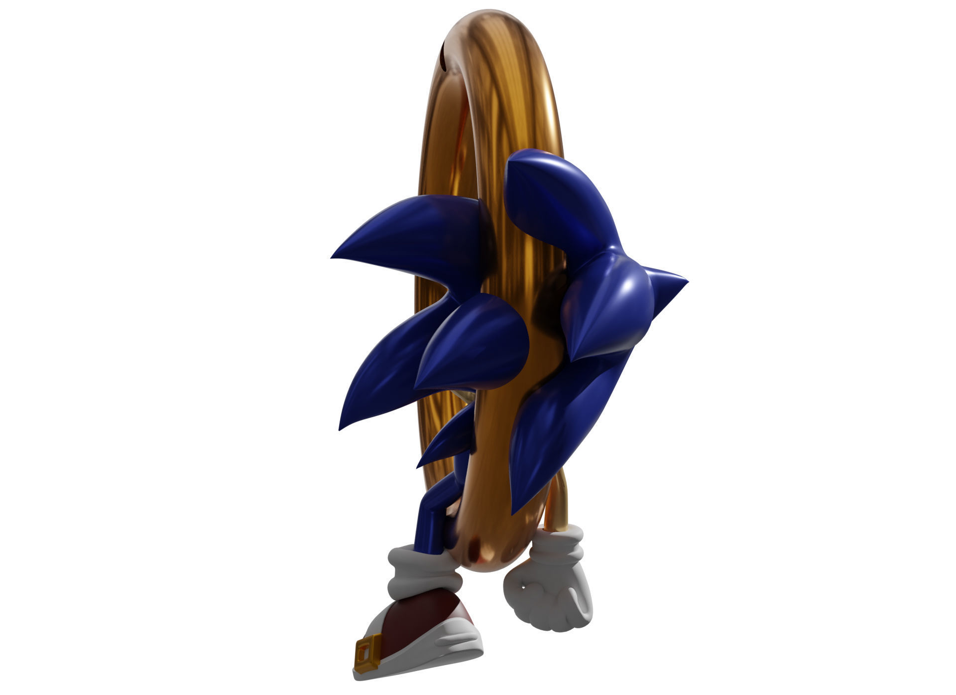 Sonic hedgehog ornament 3D print model_5