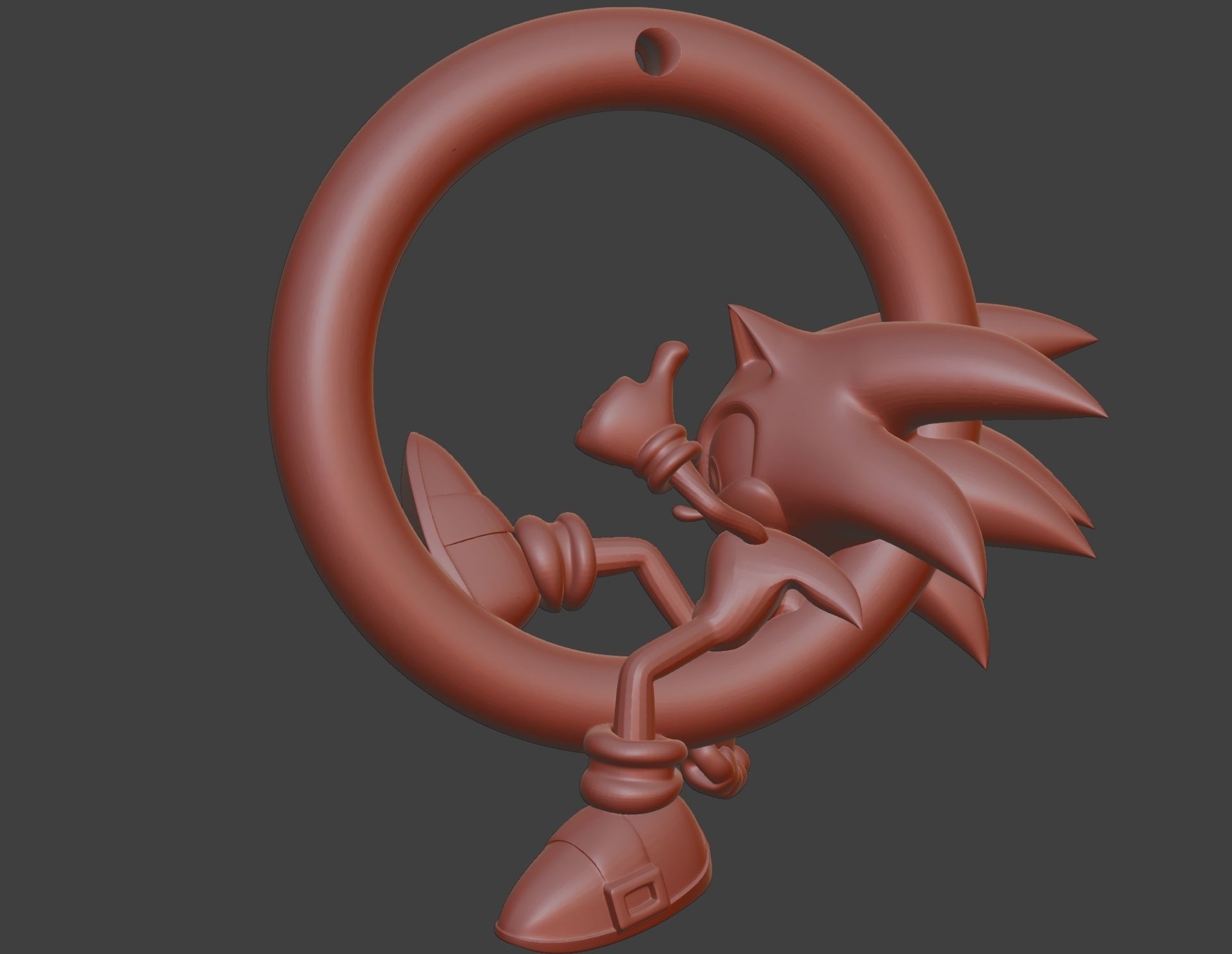 Sonic hedgehog ornament 3D print model_7