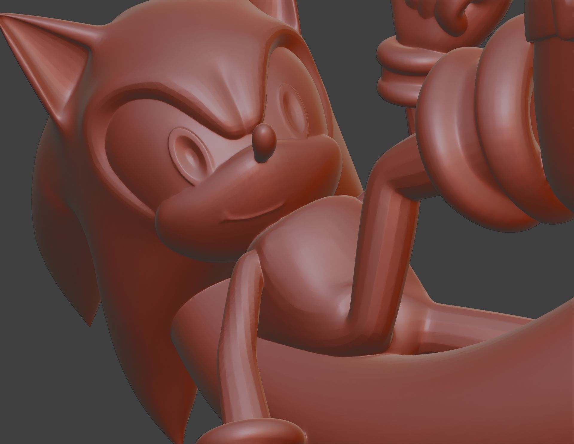 Sonic hedgehog ornament 3D print model_11