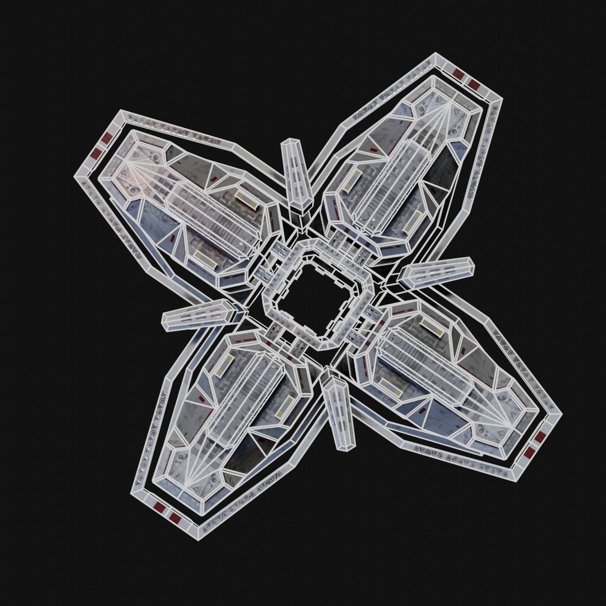 PBR Realtime Space Station Low-poly 3D model_15