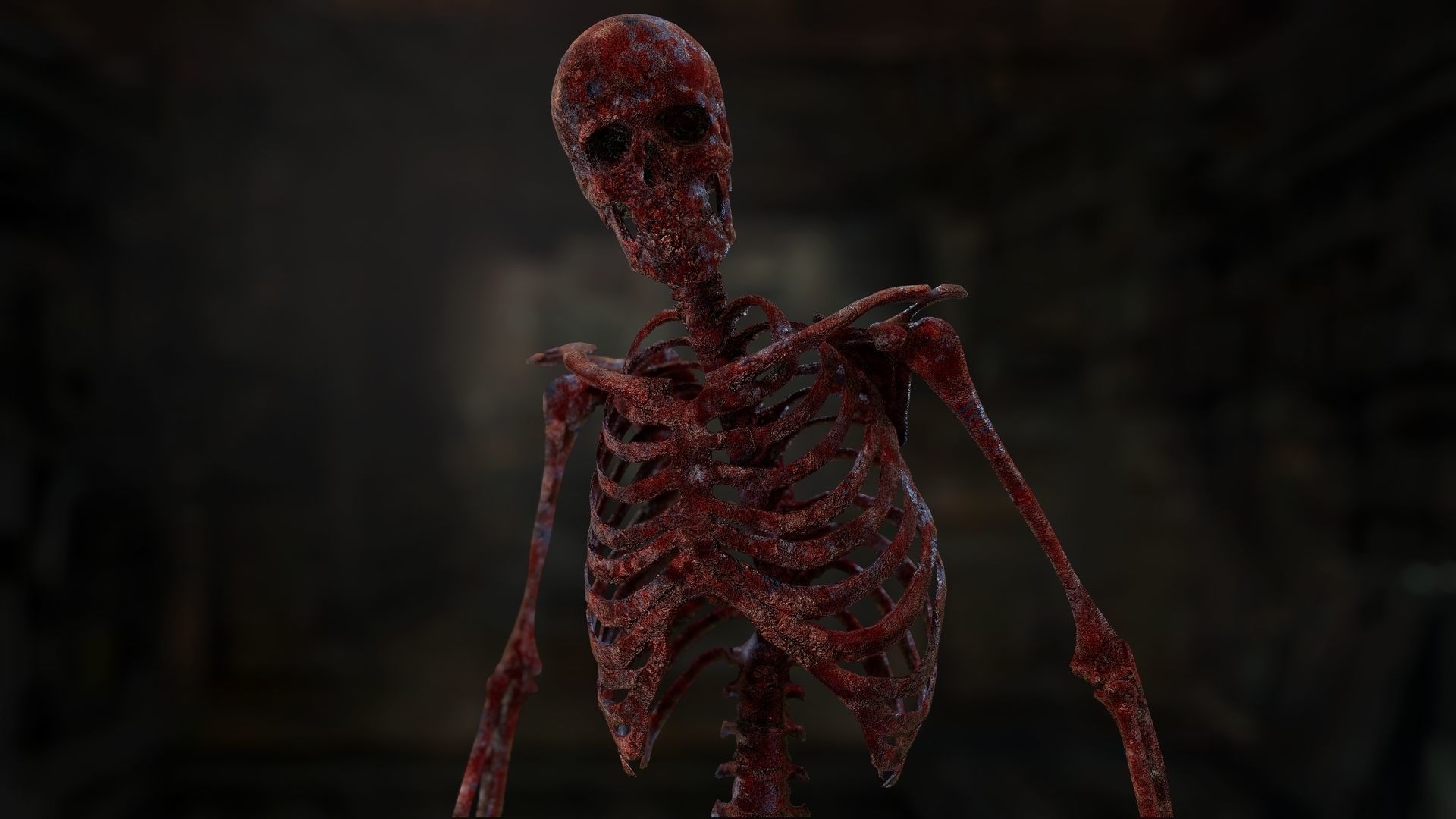 Skeleton 2 human Low-poly 3D model_13