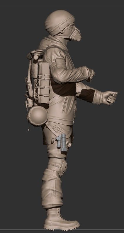 Soldier Darkzone agent STL  3D print model_6