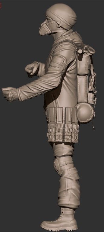 Soldier Darkzone agent STL  3D print model_19