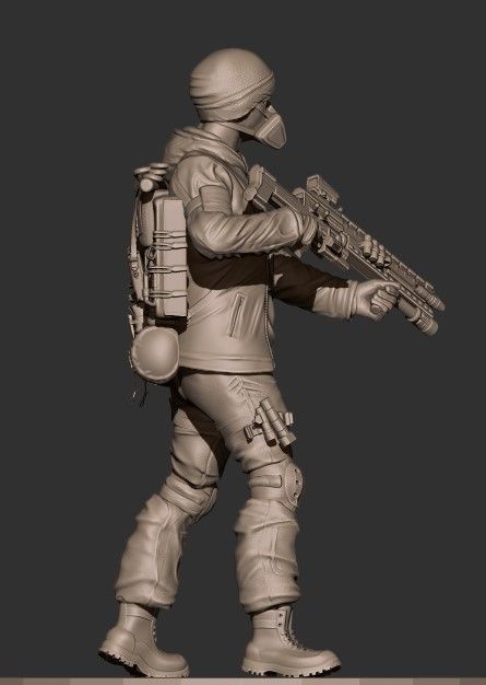 Soldier Darkzone agent STL  3D print model_5