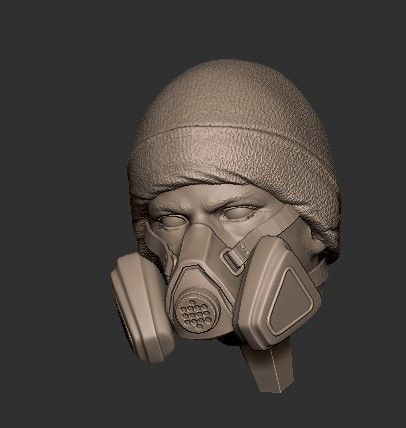 Soldier Darkzone agent STL  3D print model_14