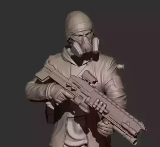 Soldier Darkzone agent STL  3D print model Soldier Darkzone agent STL  3D print model