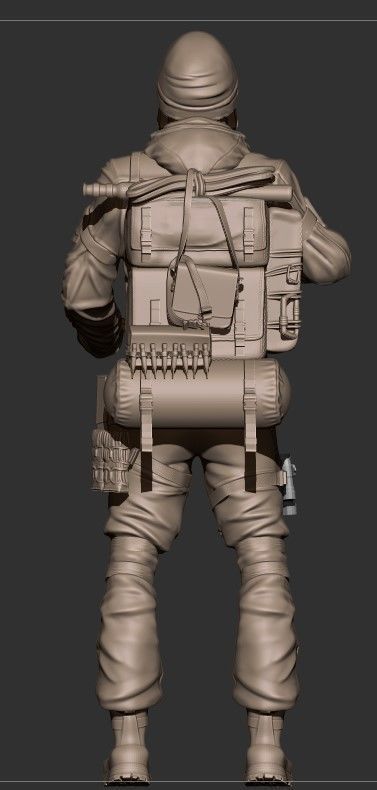 Soldier Darkzone agent STL  3D print model_7
