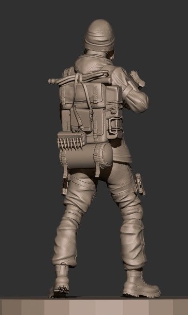 Soldier Darkzone agent STL  3D print model_2