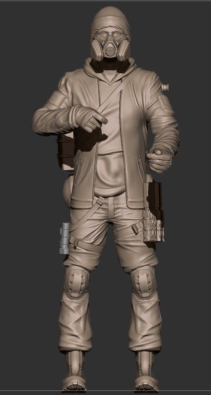Soldier Darkzone agent STL  3D print model_18