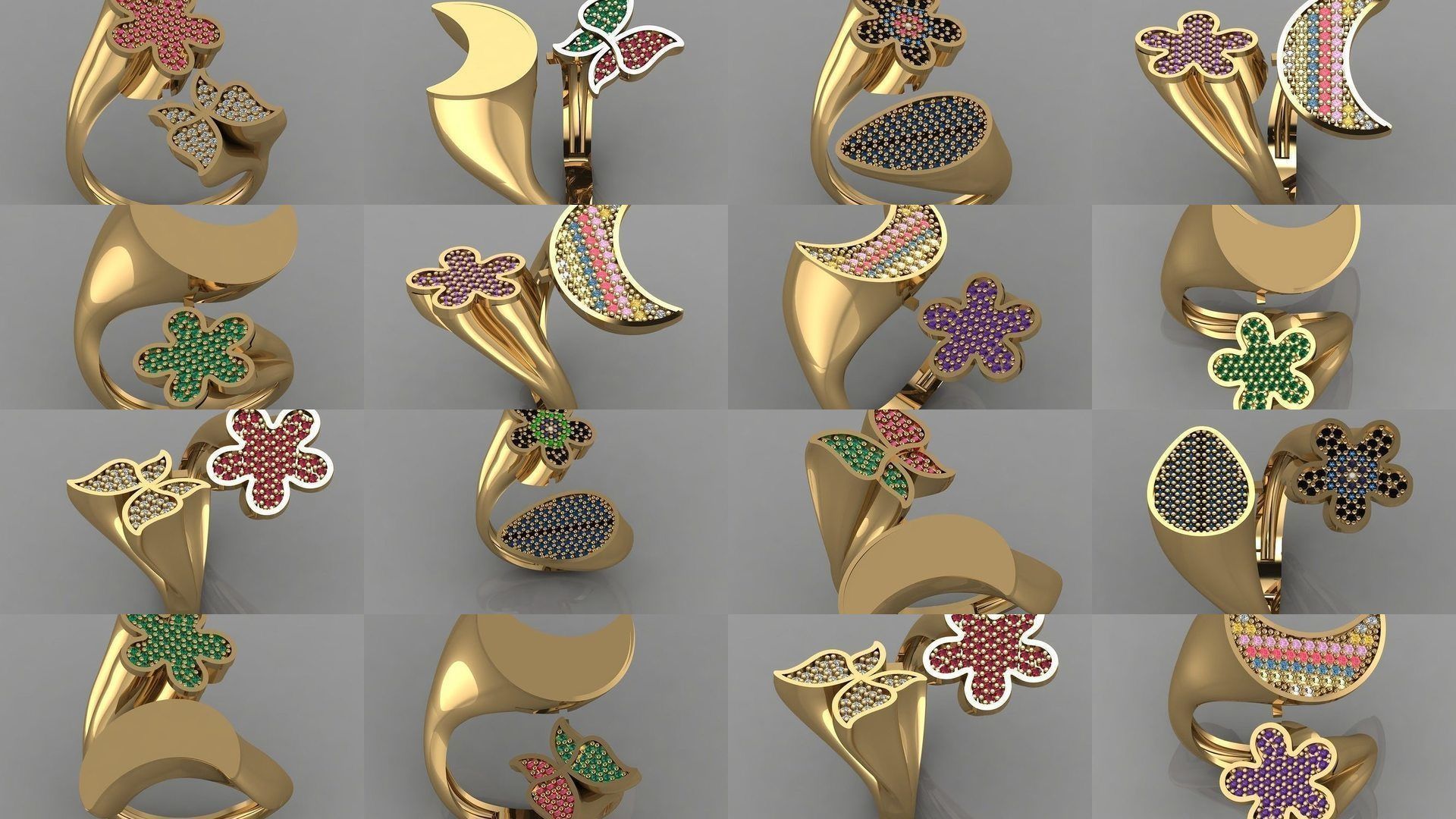 GC GOLD - Diamond gold  3D Model Collection_1