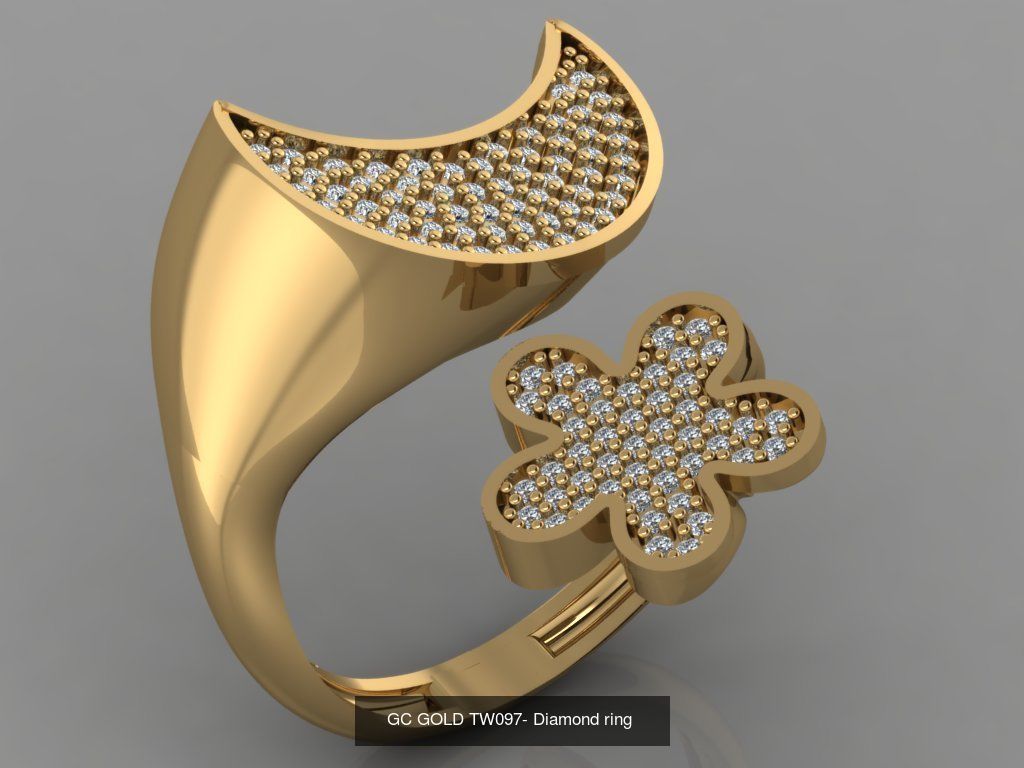 GC GOLD - Diamond gold  3D Model Collection_10