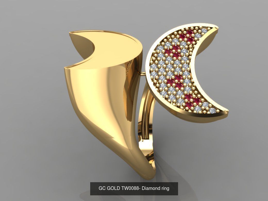GC GOLD - Diamond gold  3D Model Collection_4